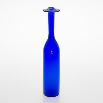 Oiva Toikka, a bottle signed Oiva Toikka Nuutajärvi 62/2000.