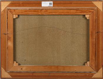 OKÄND KONSTNÄR, olja på duk, otydligt signerad.