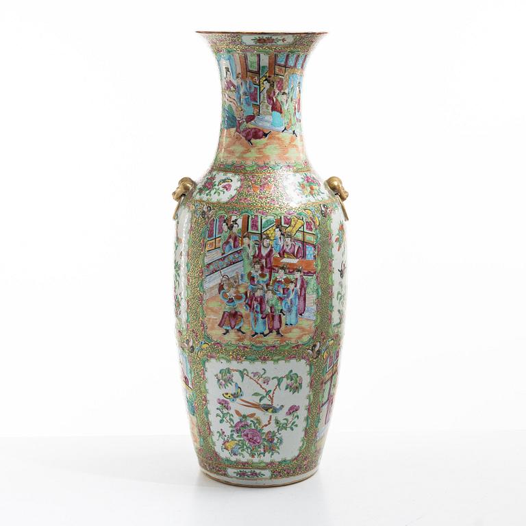 Golvvas, porslin, Kanton, Kina, 1800-tal.