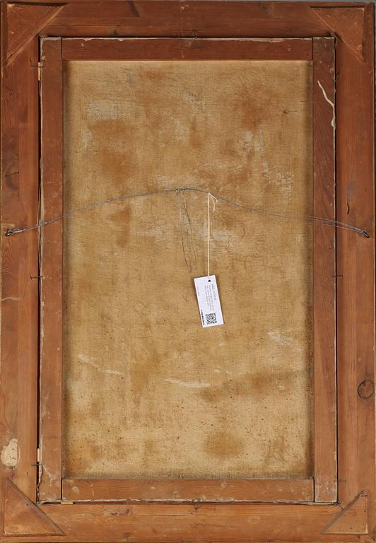 OKÄND KONSTNÄR, olja på duk, signerad John Sjöberg, 1900-talets första hälft.