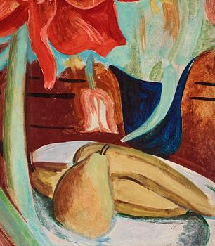 Isaac Grünewald, Stilleben med amaryllis och frukter.