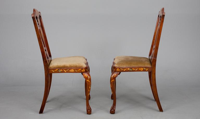 MÖBLEMANG, 5 delar, rokokostil, Holland sekelskiftet 1800/1900.