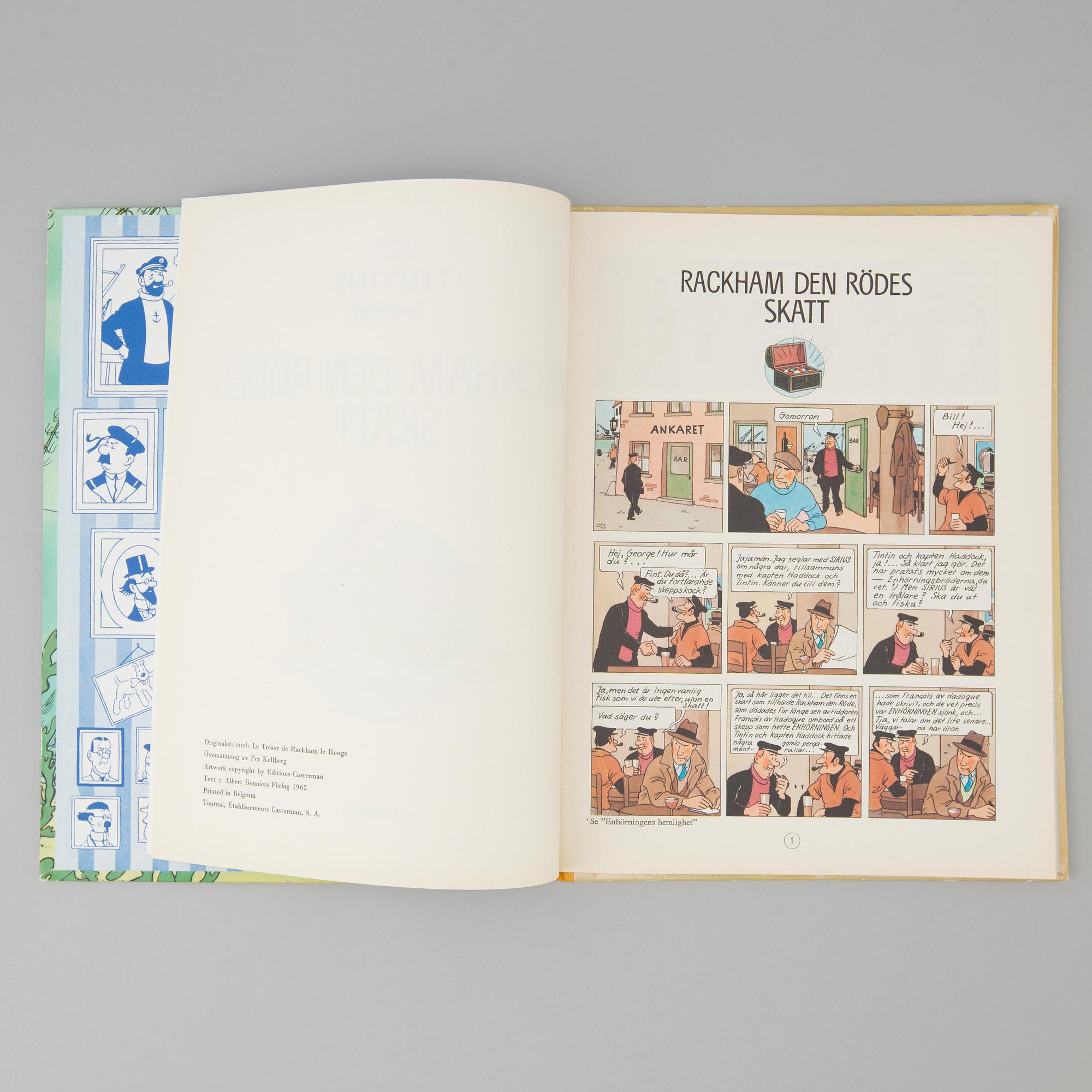 two Tintin books from 1961 & 1962.