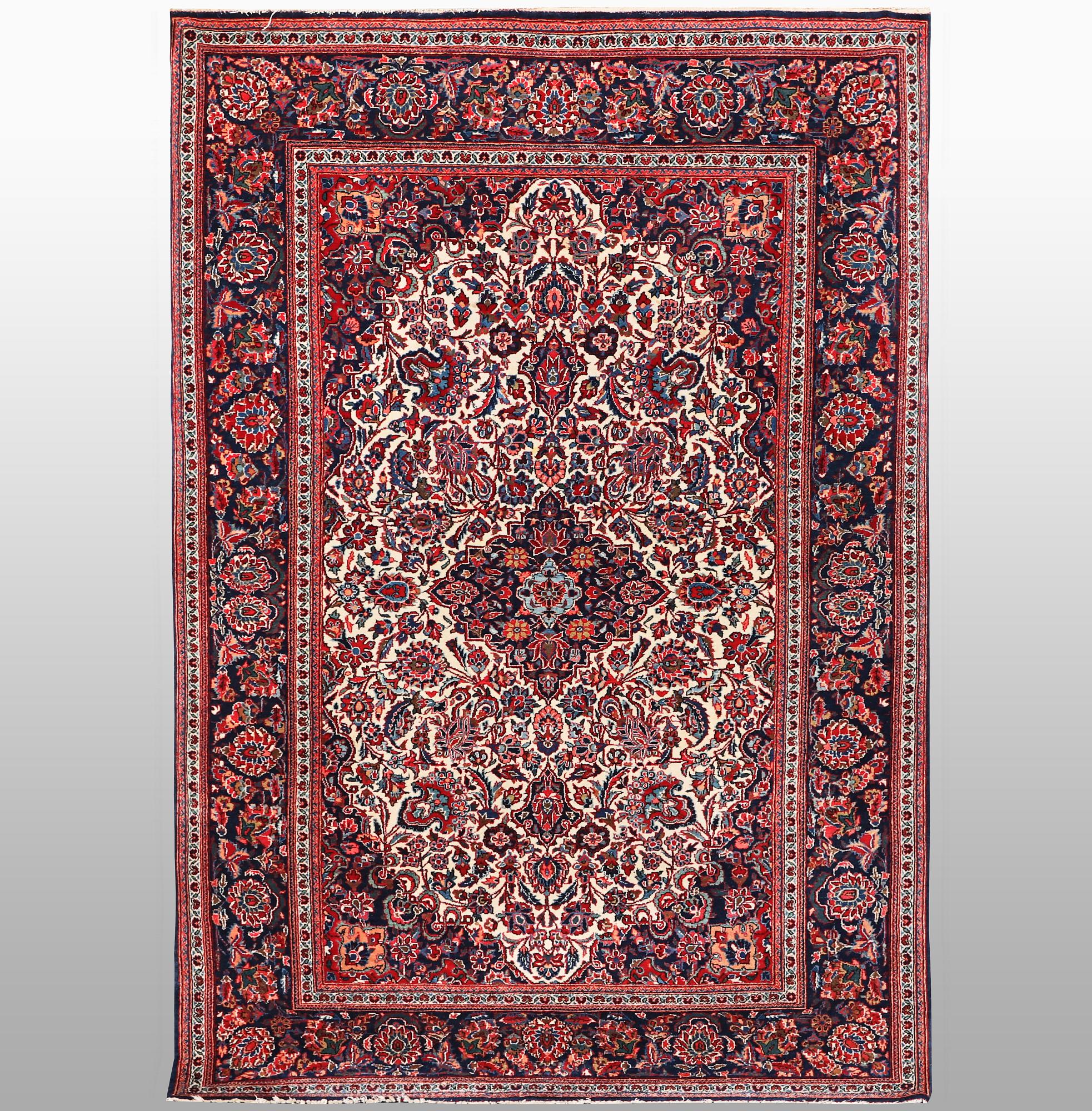 A rug, semi-antique Keshan, 217 x 134 cm.