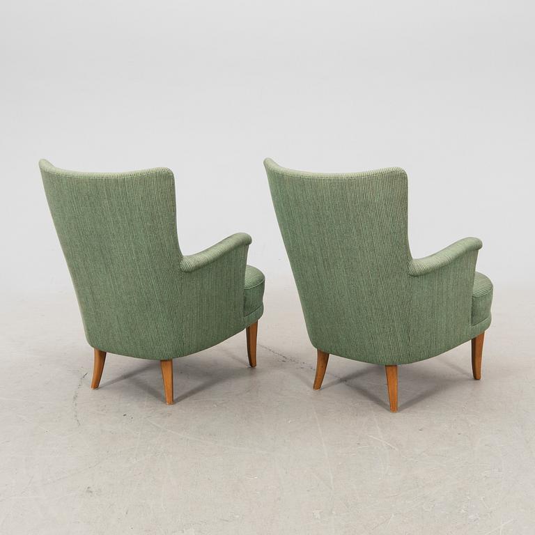 Carl Malmsten, a pair of Samsas armchairs.