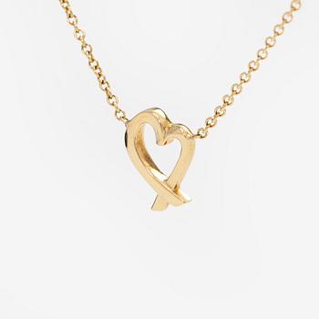 Tiffany & Co, Paloma Picasso, an 18K gold 'Loving Heart' necklace.