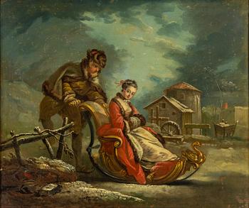 FRANCOIS BOUCHER, kopia efter, tidigt 1800-tal, olja på duk/pannå.