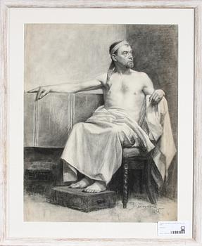 JOS AERTS, kolteckning, sign o dat 1897.