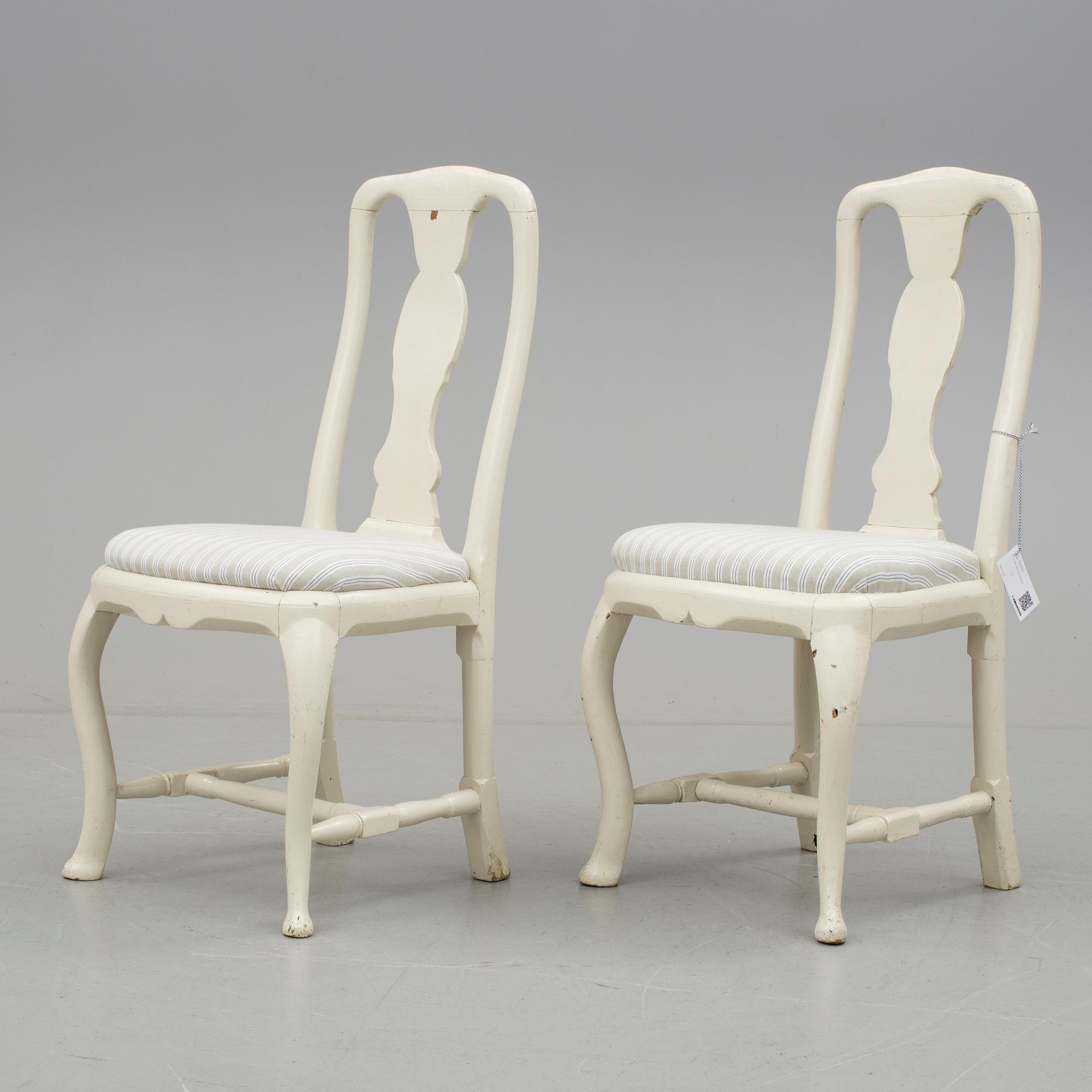 STOLAR, ett par, rokoko, 1700-tal.