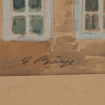 GIDEON BÖRJE, akvarell. Signerad.