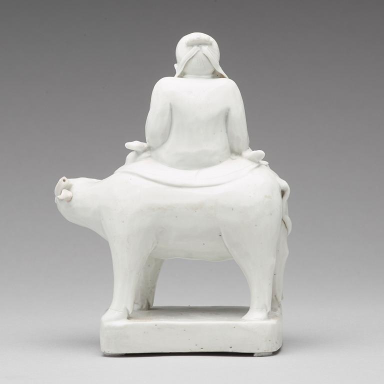 FIGURIN, blanc de chine. Qingdynastin, 1700-tal.