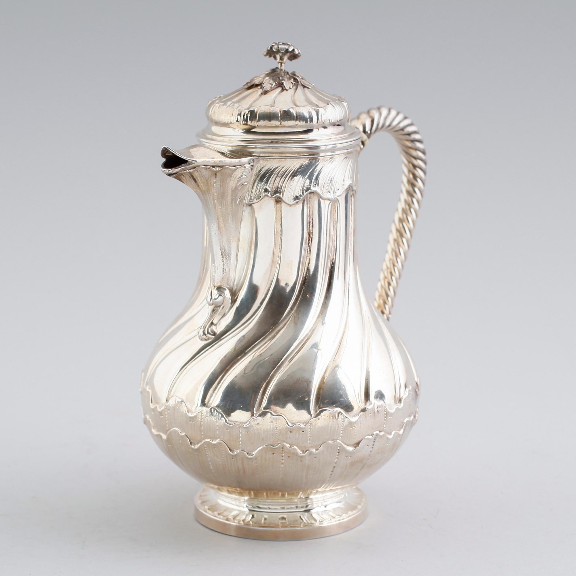 KAFFEKANNA, silver, Odiot a Paris, efter 1838. Vikt ca 669 gram.