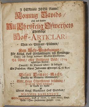 BOKPARTI DIVERSE, 7 vol, bla Matrikel öfver Svea Rikes Ridderskap och adel, Stockholm 1816.