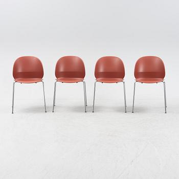 Nendo, a set of four model 'N02-10 Recycle' chairs, Fritz Hansen, Denmark, 2020.