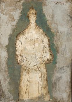 Unto Koistinen, olja på pannå, signerad och daterad 1967.