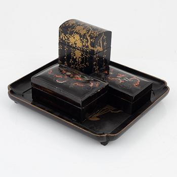 A group of Japanese lacquer ware, early 20th Century.