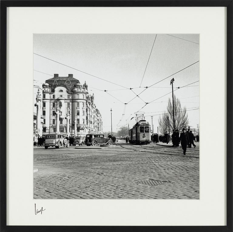 Åke Lange, "Nybroplan, spårvagn" (1930's).