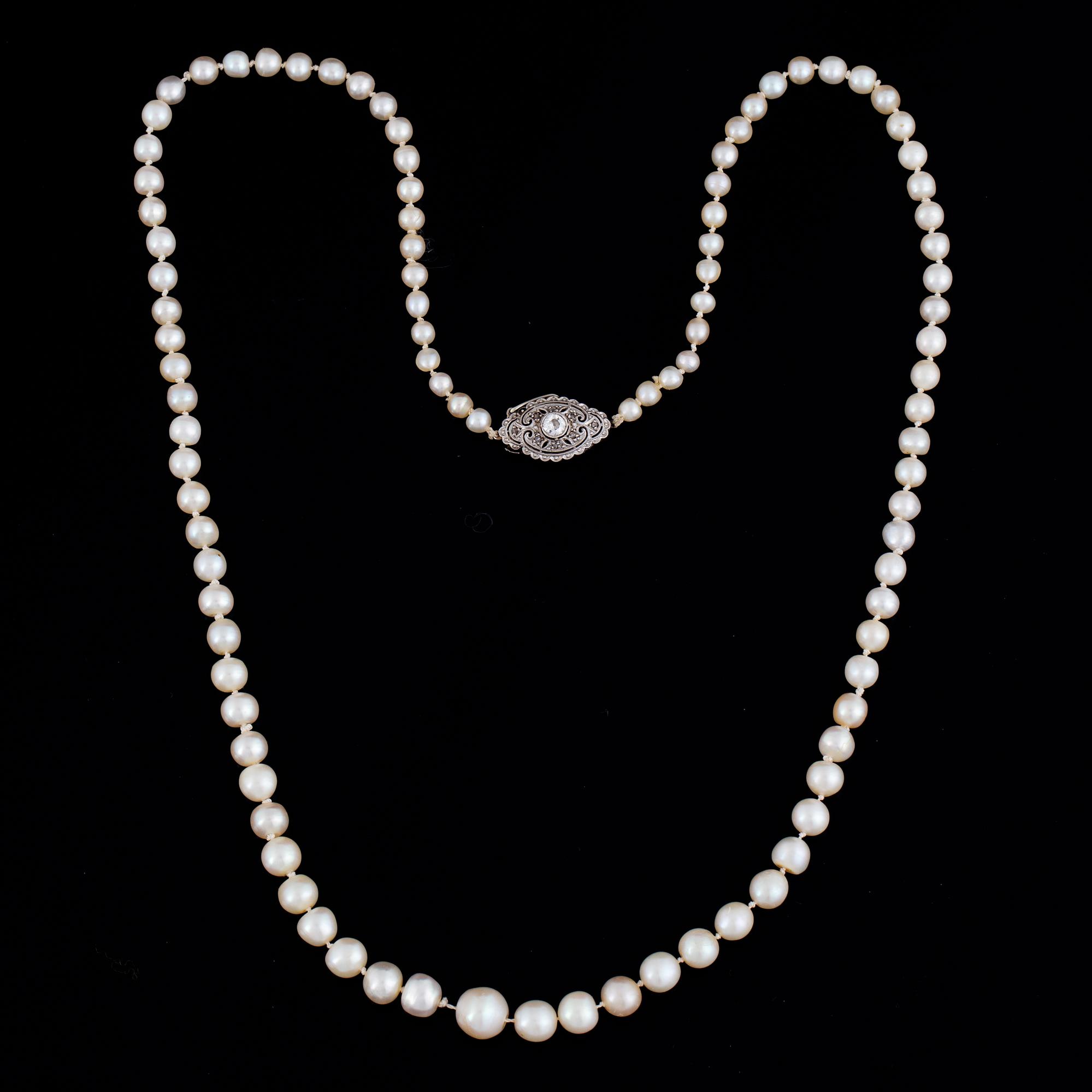Old pearl necklace clasp shop