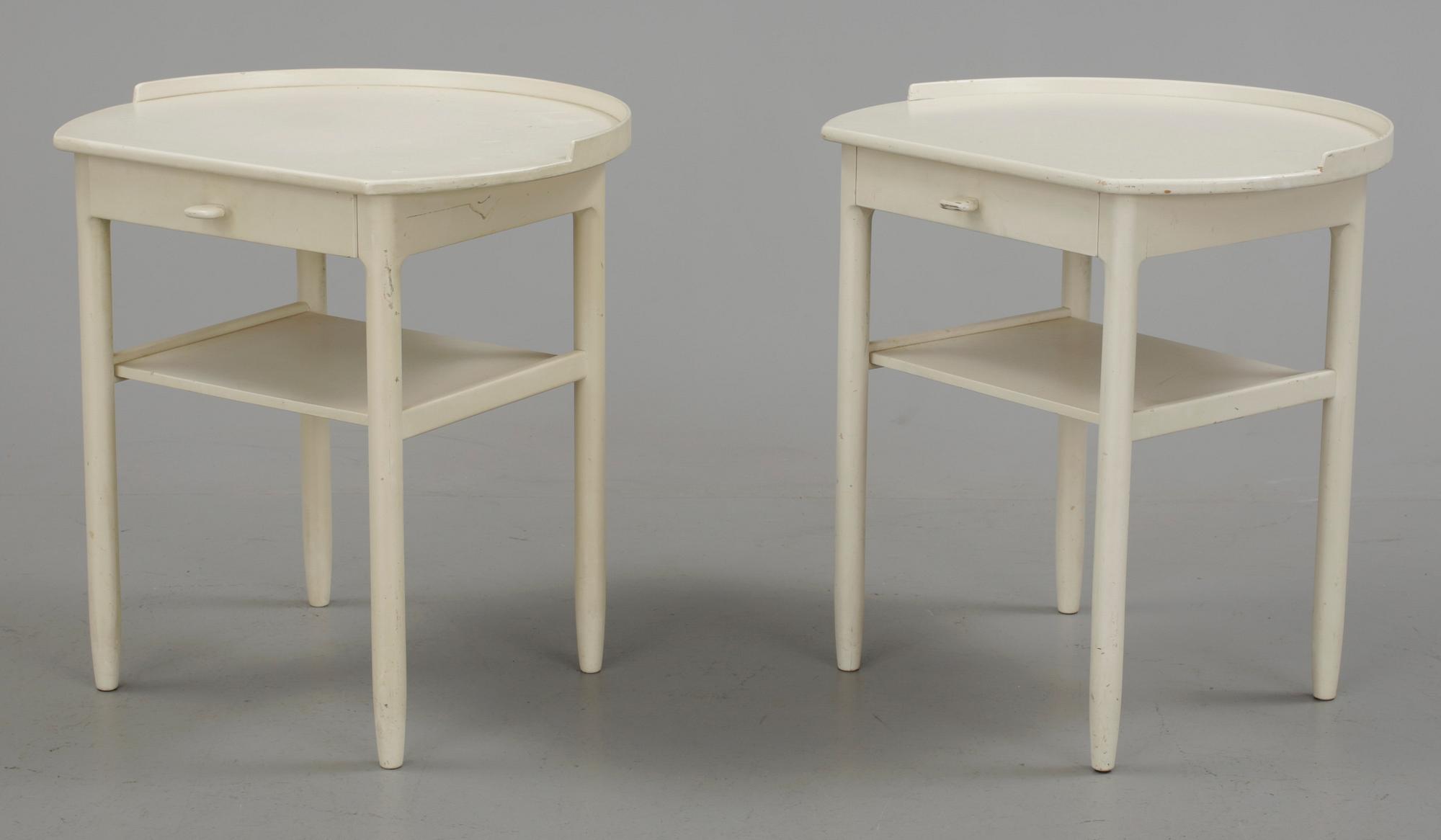 SÄNGBORD, ett par, Sven Engström och Gunnar Myrstrand, Bodafors, 1962.