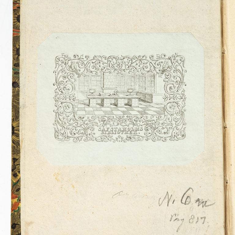 On Africa, Arabia, America, China etc., beautifully bound, from Säfstaholm.