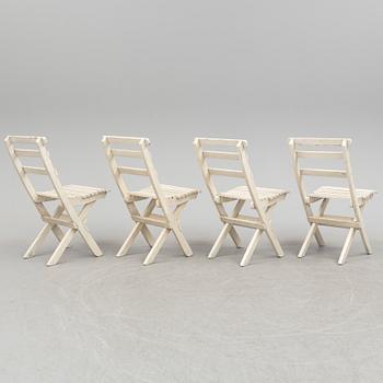 TRÄDGÅRDSSTOLAR, 4 st, 1900-talets första hälft.