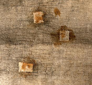 Bonadsmålning limfärg på duk daterad  1818.