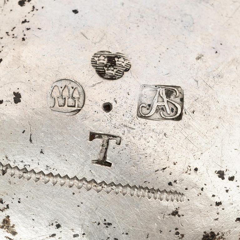 Anders Schotte, bägare, delvis förgyllt silver, Uddevalla 1777. Gustaviansk.