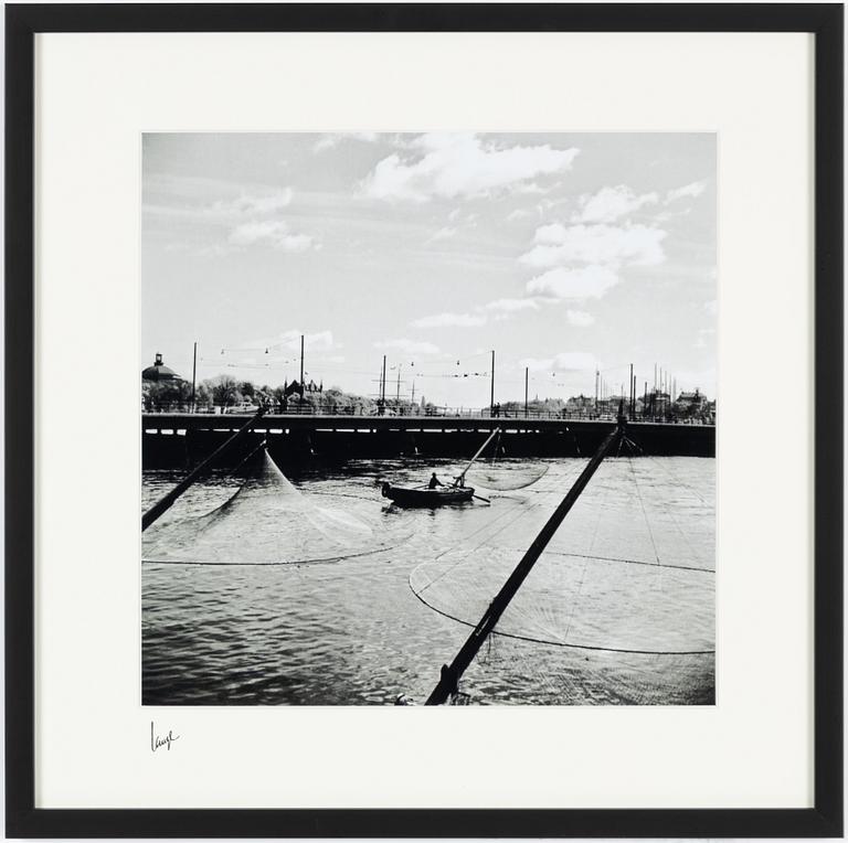 Åke Lange, "Tre håvbåtar", 1950s.