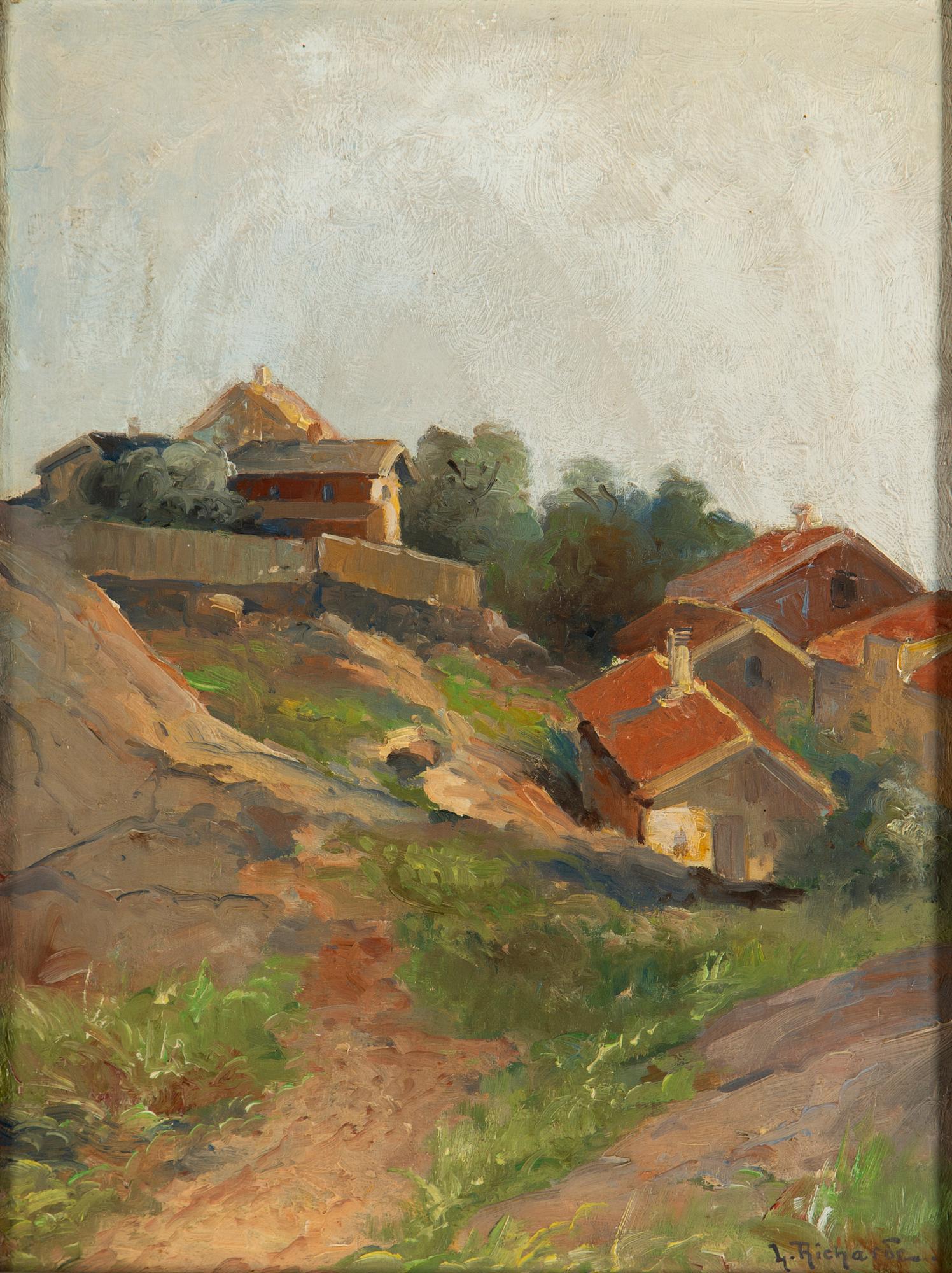 Ludvig Richarde, oil on panel, signed.