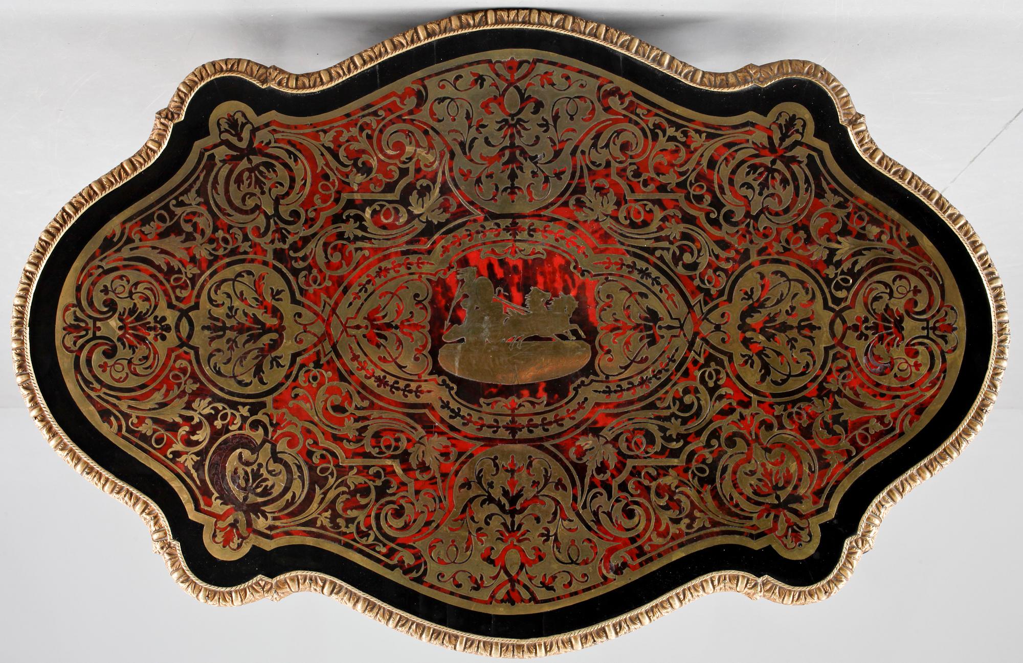 SALONGSBORD, barockstil, boullestil, 1800-talets slut.