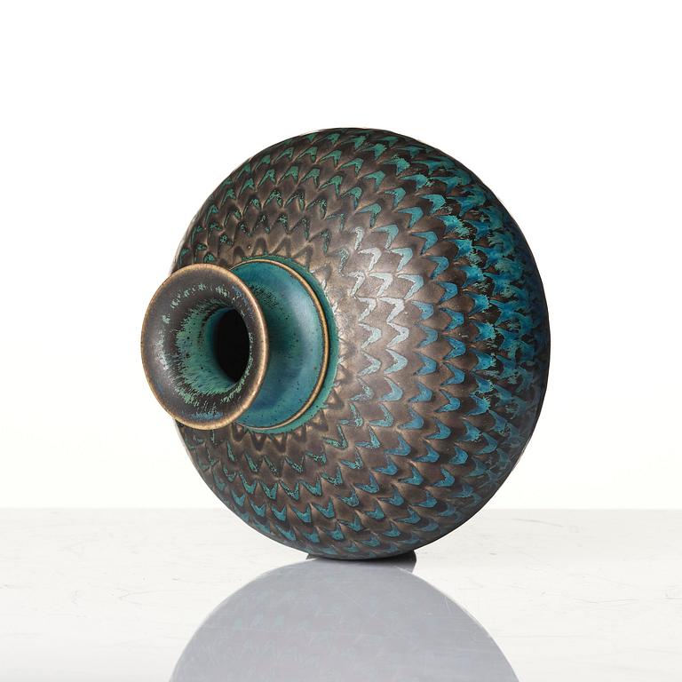 Stig Lindberg, a stoneware vase, Gustavsberg Studio 1963.