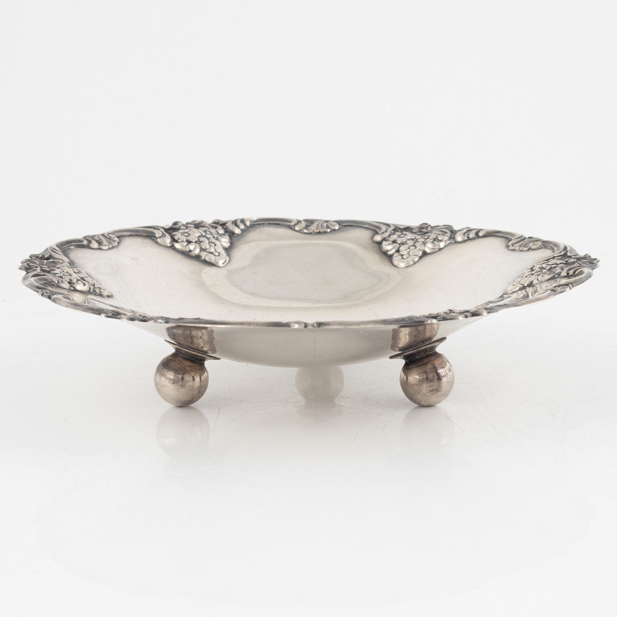 Skål, rokokostil, silver, Kultakeskus, Tavastehus , Finland, 1948.