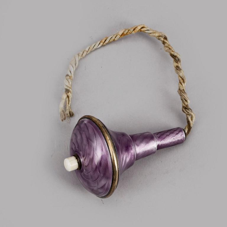 RINGKLOCKA, silver, emalj, CG Hallberg, Stockholm 1927.