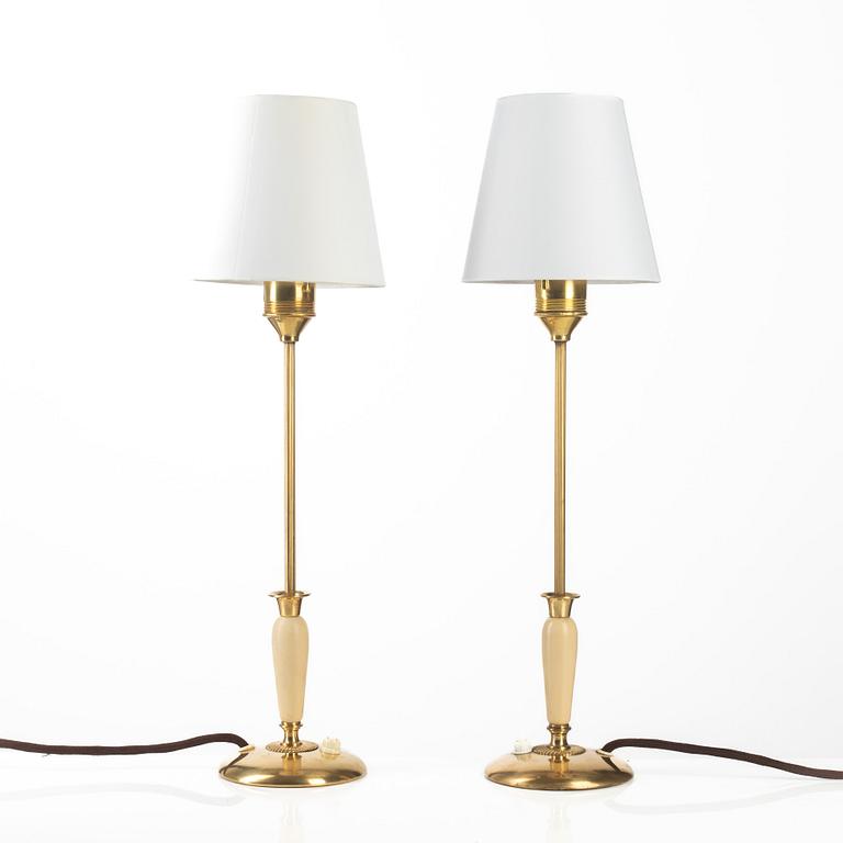 Bertil Brisborg, a pair of table lamps model "32149", Nordiska Kompaniet 1940s.