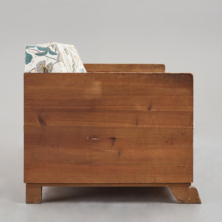Axel Einar Hjorth, a stained pine sofa "Sport", Nordiska Kompaniet, Sweden 1930's.