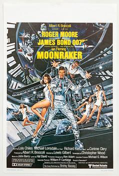 A Belgian movie poster James Bond "Moonraker" 1979.