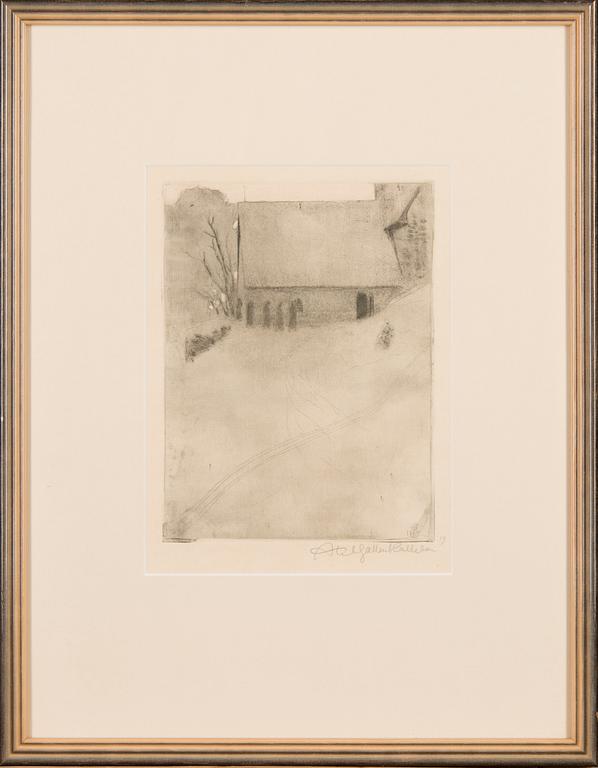 AKSELI GALLEN-KALLELA, etching, signed, dated on the plate 1905.