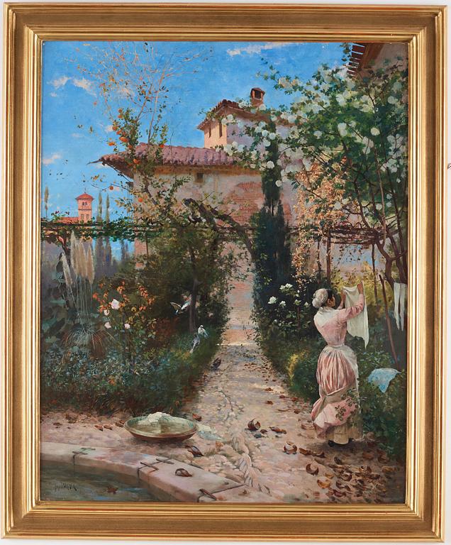 Hugo Birger, "Trädgård i Alhambra" (Garden scene, Alhambra).