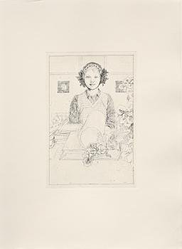 CARL LARSSON, efter, etsningar, 6 st, osign, tryckta 1983, från originalplåtar, numr. 77/360, Hjert&Hjert.