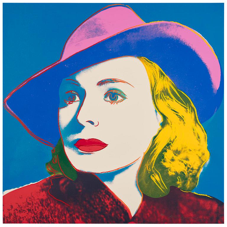 Andy Warhol, "With Hat", from: "Ingrid Bergman".