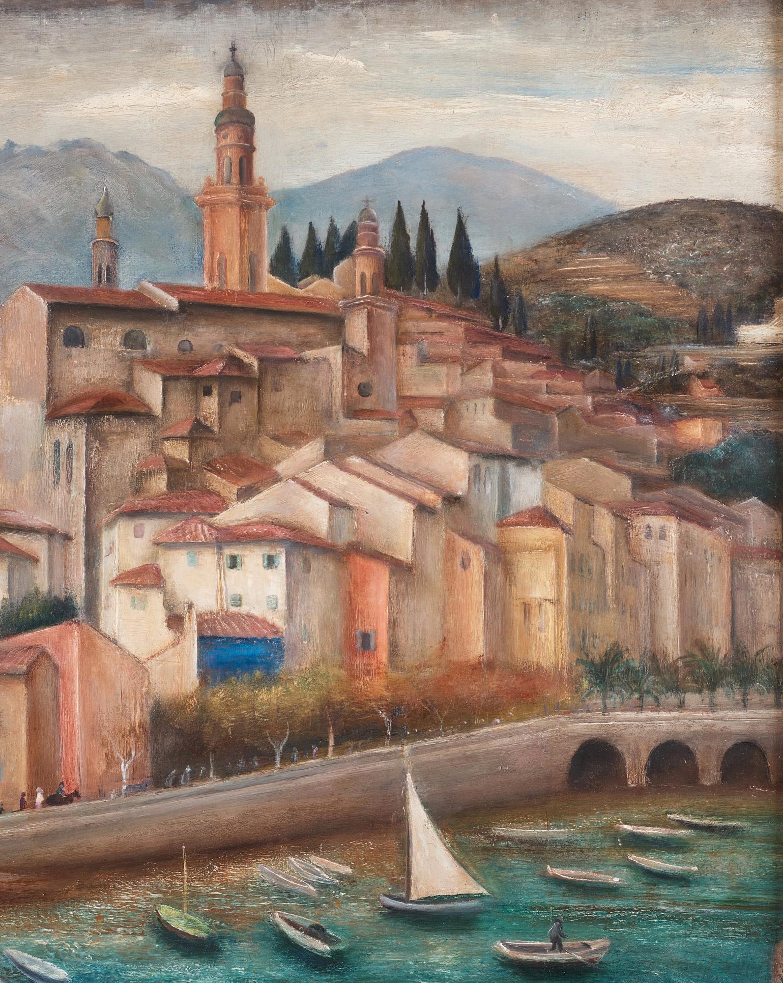 Martin Åberg, "Den gamla staden, Mentone" (The old city Mentone).