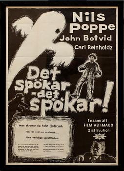 FILMAFFISCHER, 2 st, Nils Poppe resp Edvard Persson, 1930-40-tal.