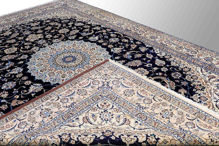 A CARPET, Nain, part silk , so called 9 LAA, ca 430 x 300 cm.