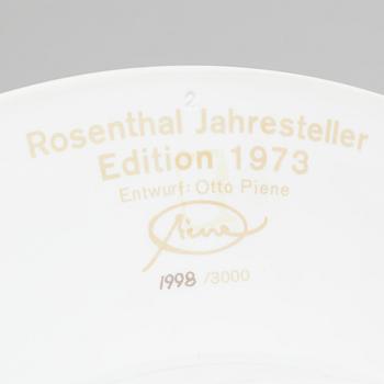 14 pieces of "TAC/Regenbogen" porcelain table ware & 1 dish, by Walter Gropius & Otto Piene, Rosenthal, limited editions.