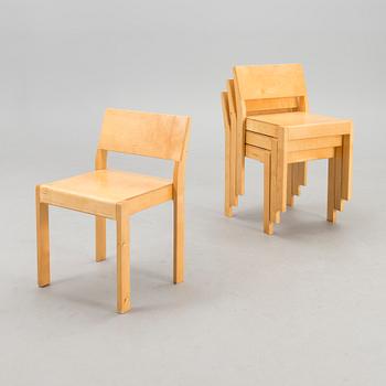 ALVAR AALTO,  barnstolar 4 st, modell 611, Artek 1940/1950-tal.