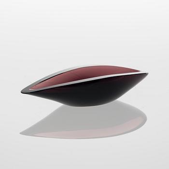 SKÅL, glas, "Videblad" signerad K. Franck, Nuutajärvi Notsjö -59.