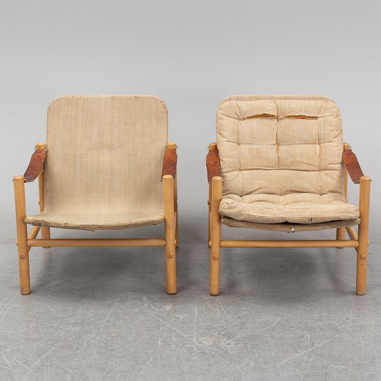 Bror Boije, a pair of 'Junker' armchairs for Dux, 1970's.