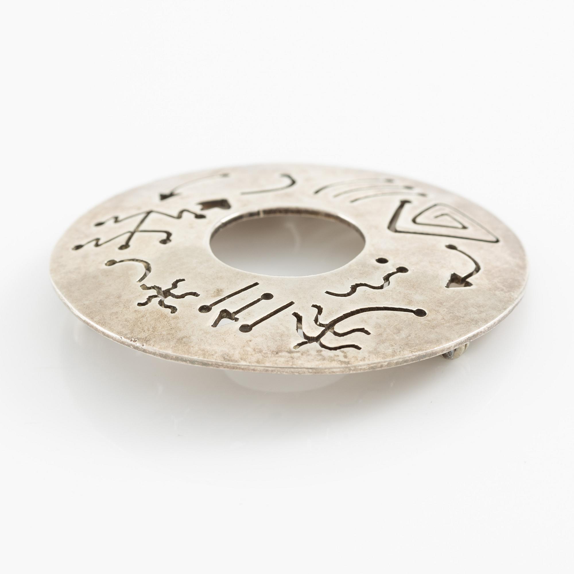 Brooch sterling silver, Mexico.