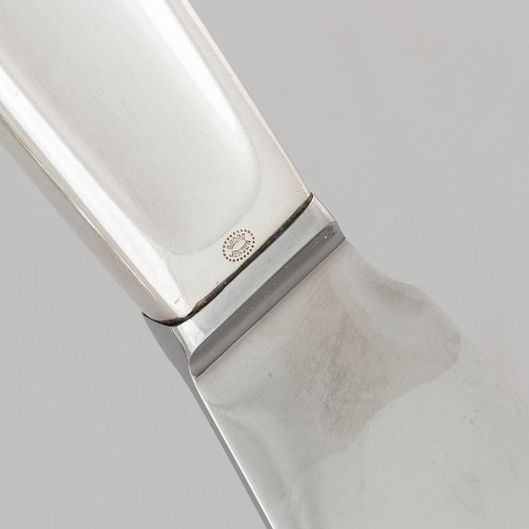 Tias Eckhoff, cutlery set, 99 pieces, sterling silver, "Cypress", Georg Jensen, Denmark.