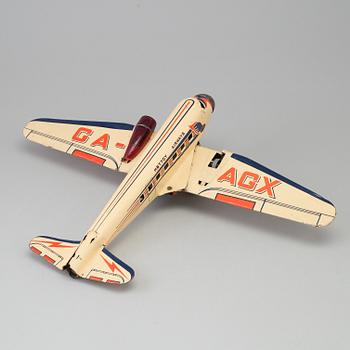 Mettoy Airways (UK) Tinplate Clockwork Airliner, ca 1950.